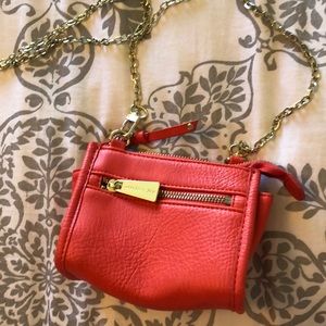 Olivia + Joy Coral Bag with Gold Chain